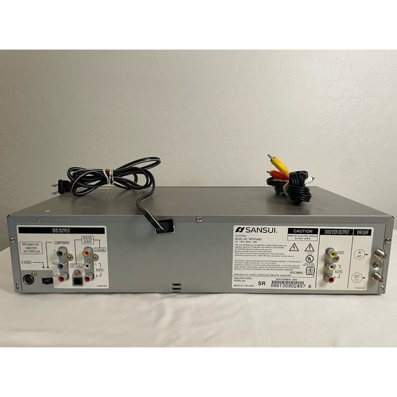 Sansui | VCR/DVD Combo Player Model #VRDVD4001 Output Cords Included - Picture 6 of 7